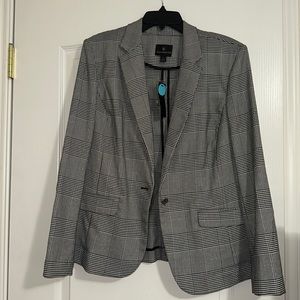 WOMENS LARGE PLAID SUIT JACKET